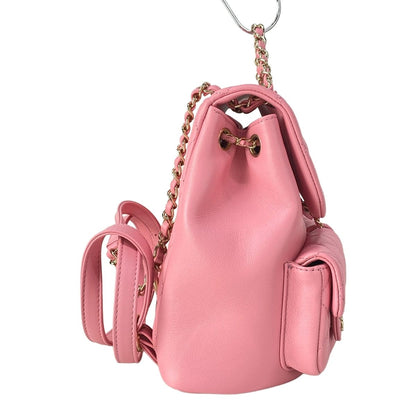 Chanel Backpack Quilted Pink Metal Gold Mini Lambskin — view 2
