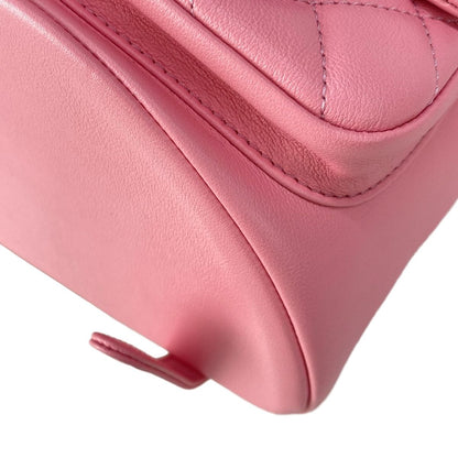 Chanel Backpack Quilted Pink Metal Gold Mini Lambskin — view 6
