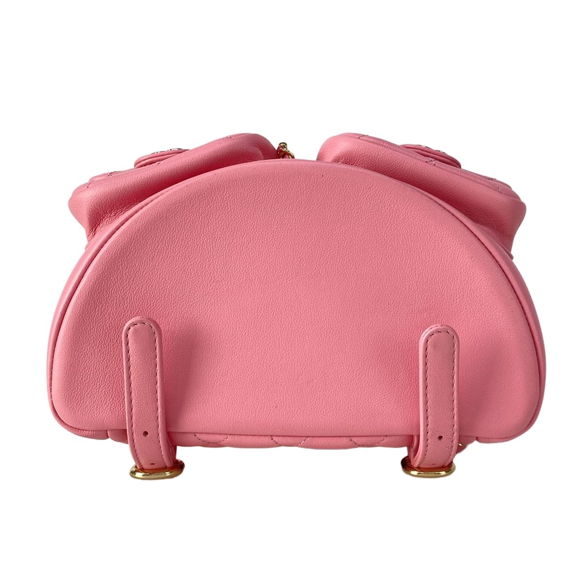 Chanel Backpack Quilted Pink Metal Gold Mini Lambskin — view 5