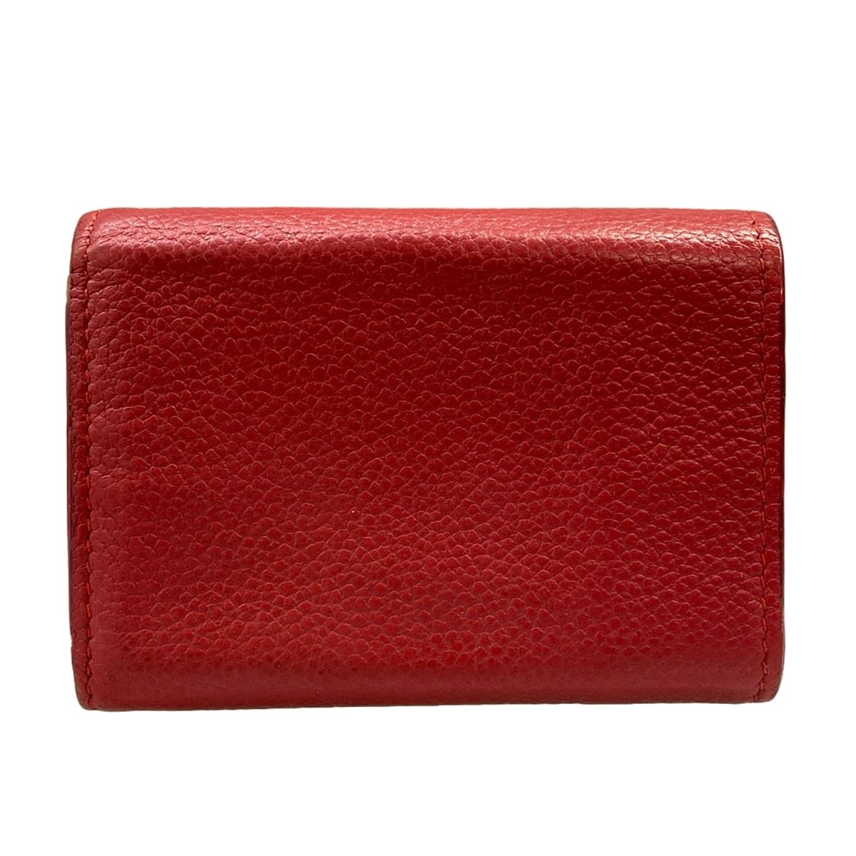 Saint Laurent Paris Trifold Wallet Tiny Red Leather — view 2