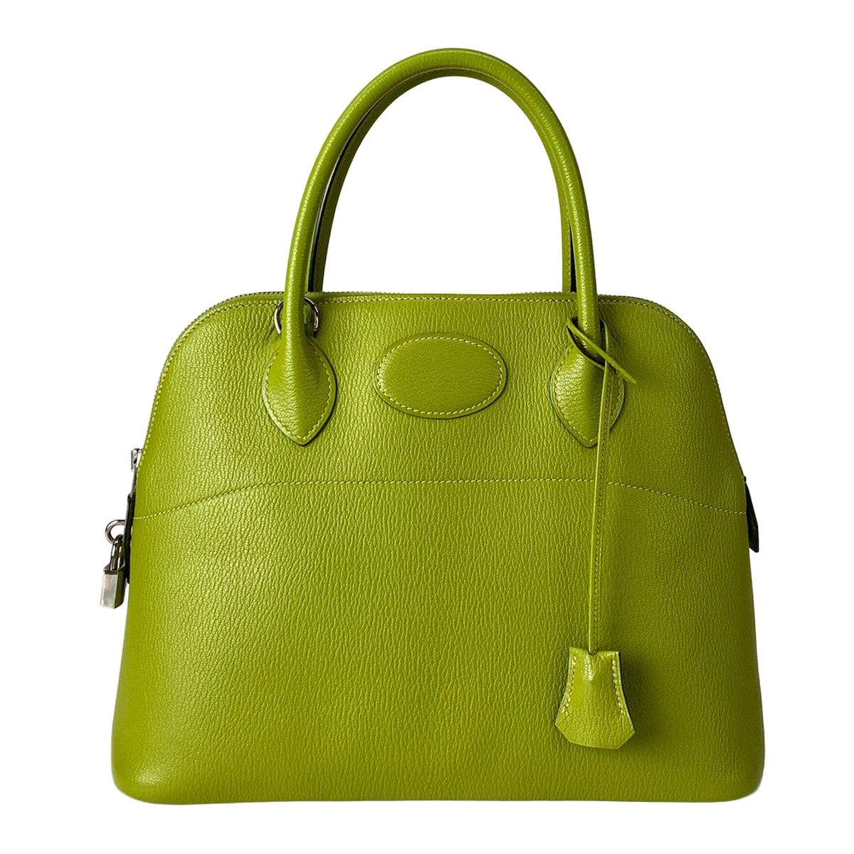 Hermes Handbag Bolide 31 Anis Green Silver