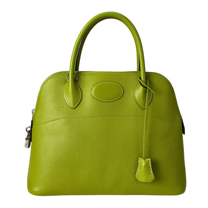 Hermes Handbag Bolide 31 Anis Green Silver