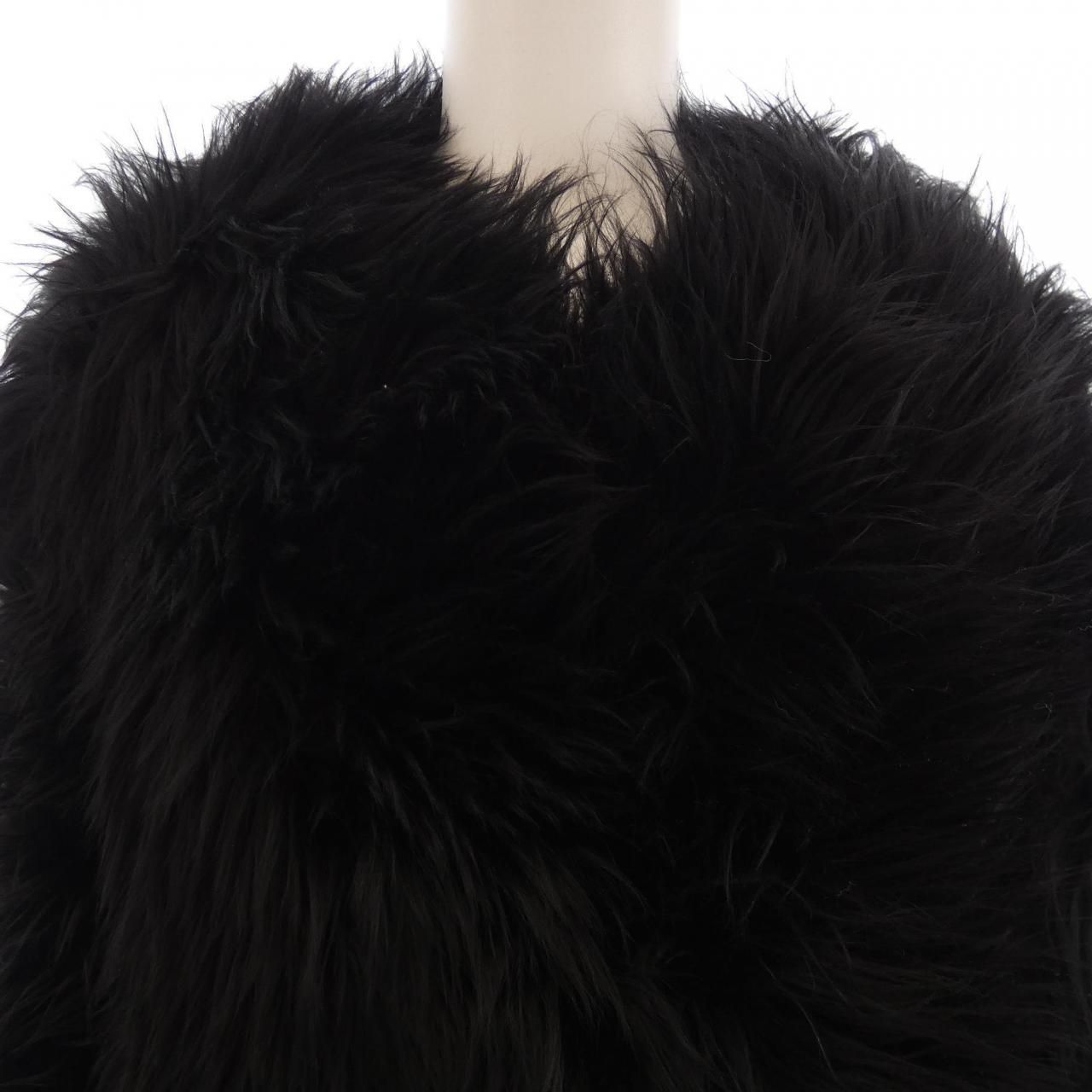 Celine Shearling Coat Black — view 5