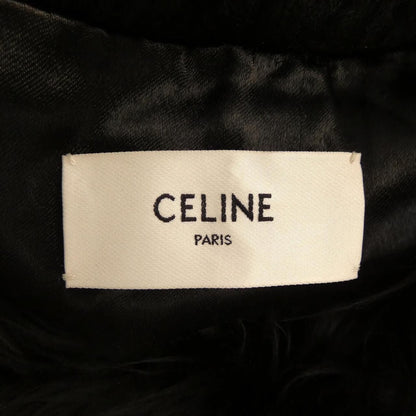 Celine Shearling Coat Black — view 4