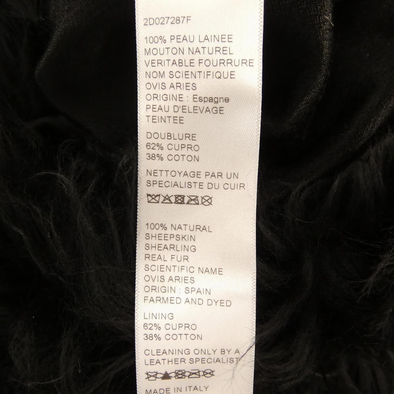 Celine Shearling Coat Black — view 3