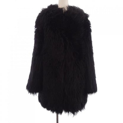 Celine Shearling Coat Black