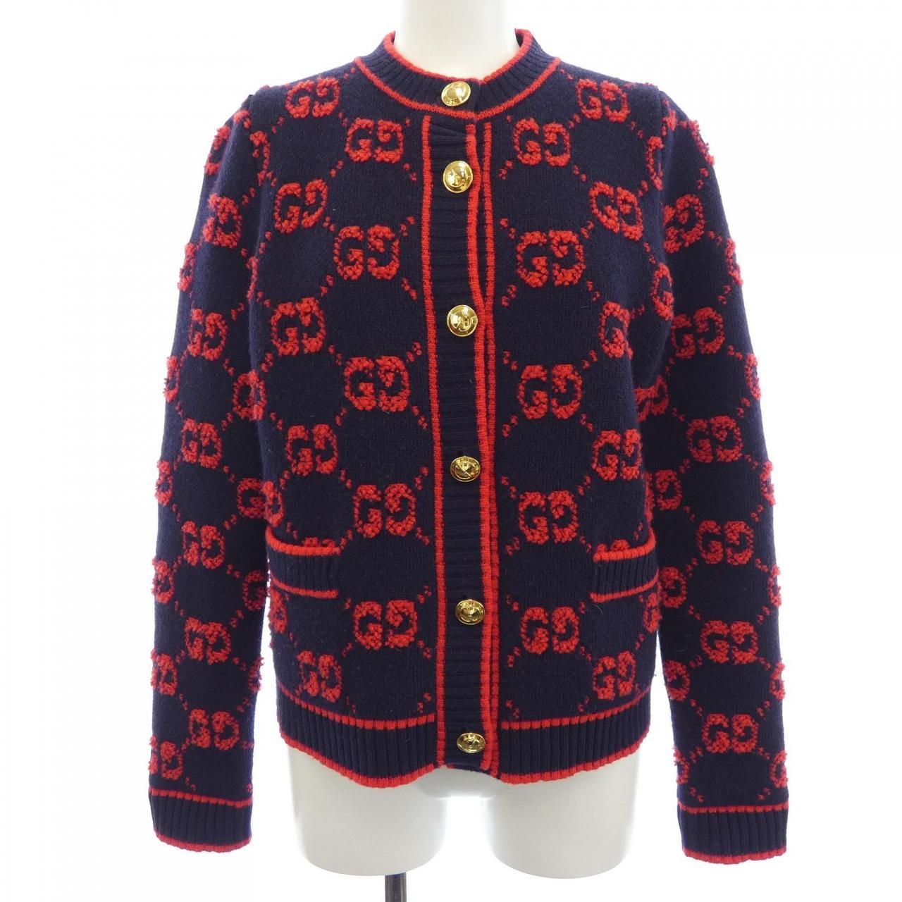Gucci GG Wool Cles Jacquard Cardigan