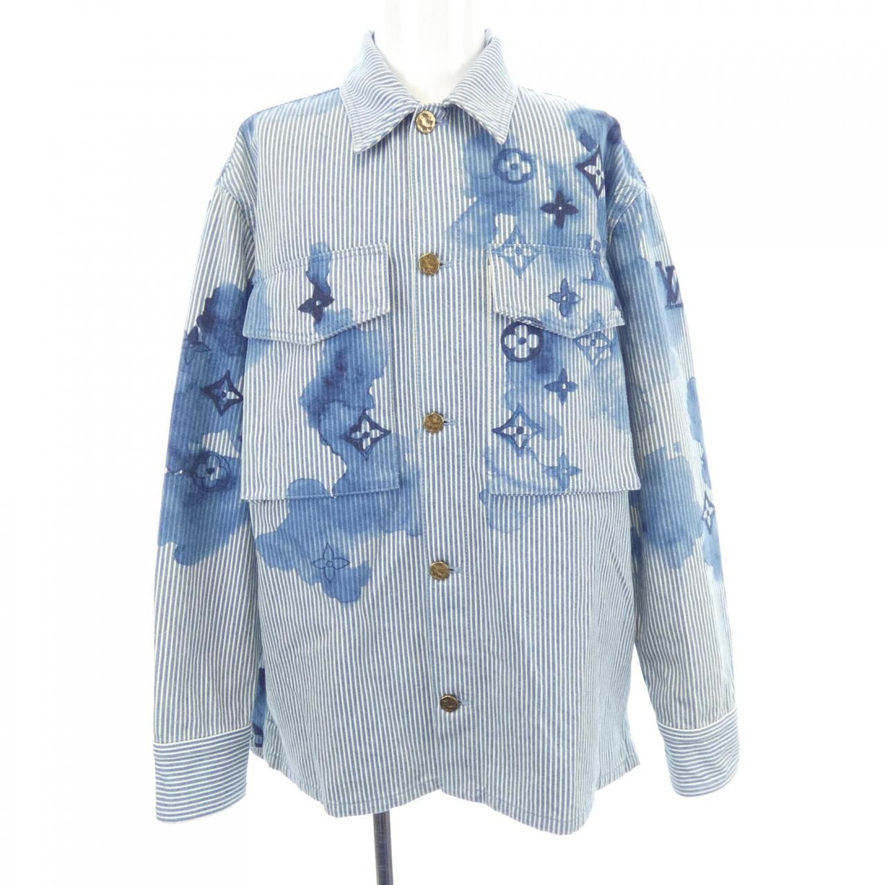 Louis Vuitton Striped Monogram Workwear Denim Jacket