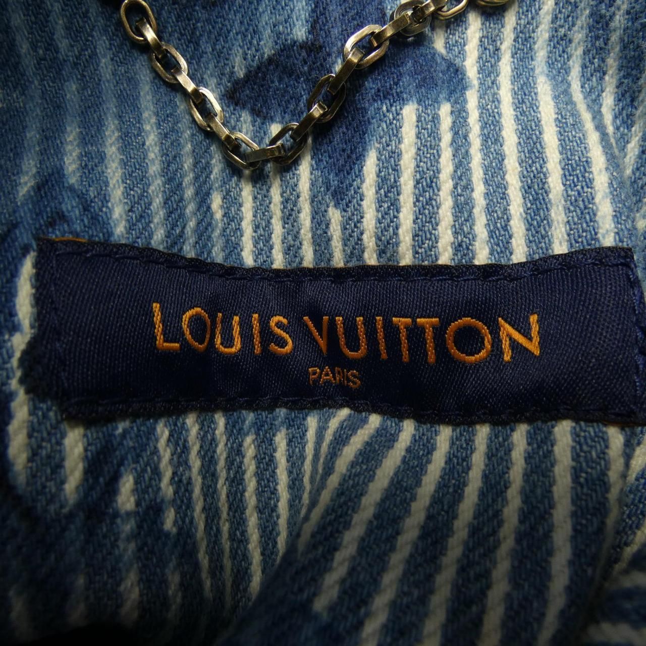 Louis Vuitton Striped Monogram Workwear Denim Jacket — view 4