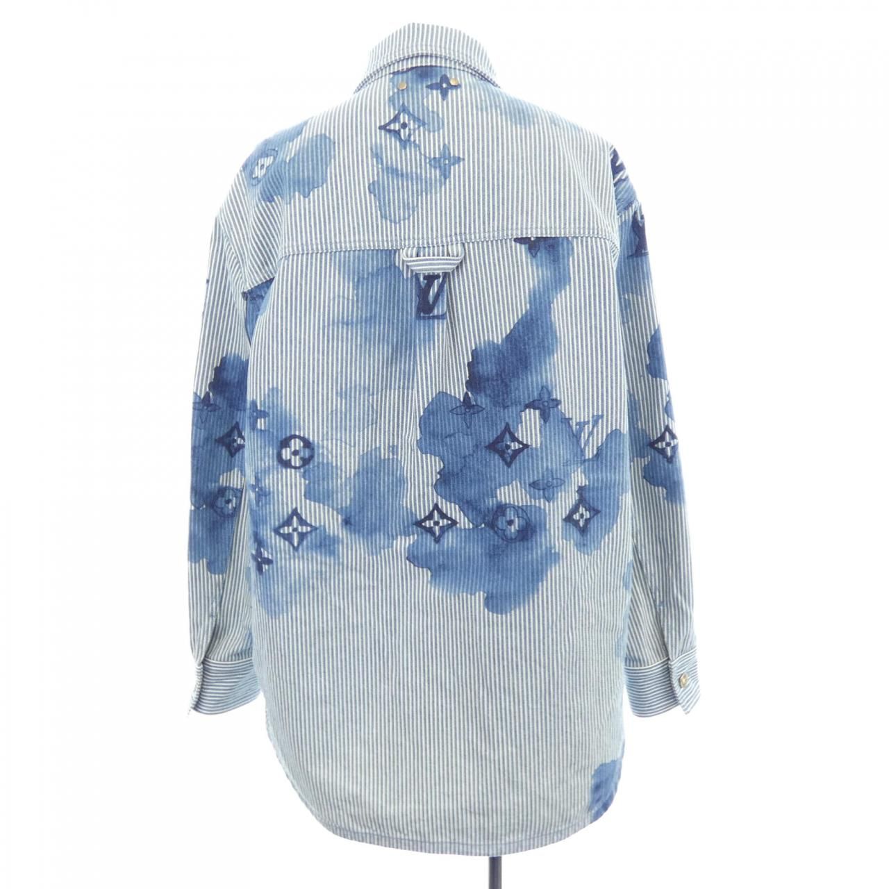 Louis Vuitton Striped Monogram Workwear Denim Jacket — view 2