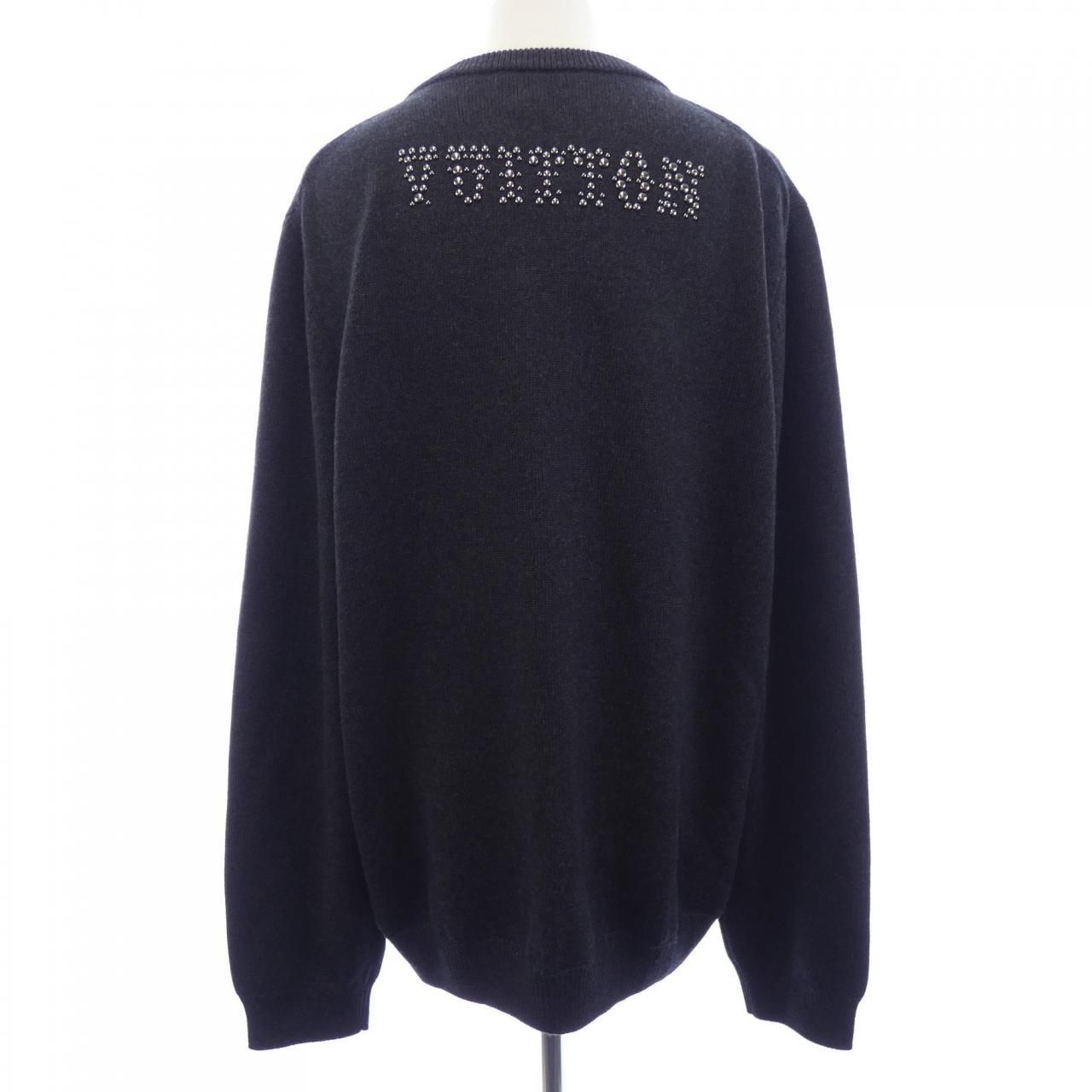 Louis Vuitton Embellished Long Sleeve Merino Wool Crew Neck Knit Sweater — view 2