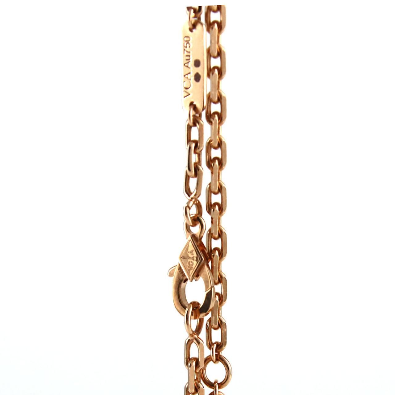 Van Cleef & Arpels Arcane Brush Cles Pendant Watch PG RG Quartz — view 5