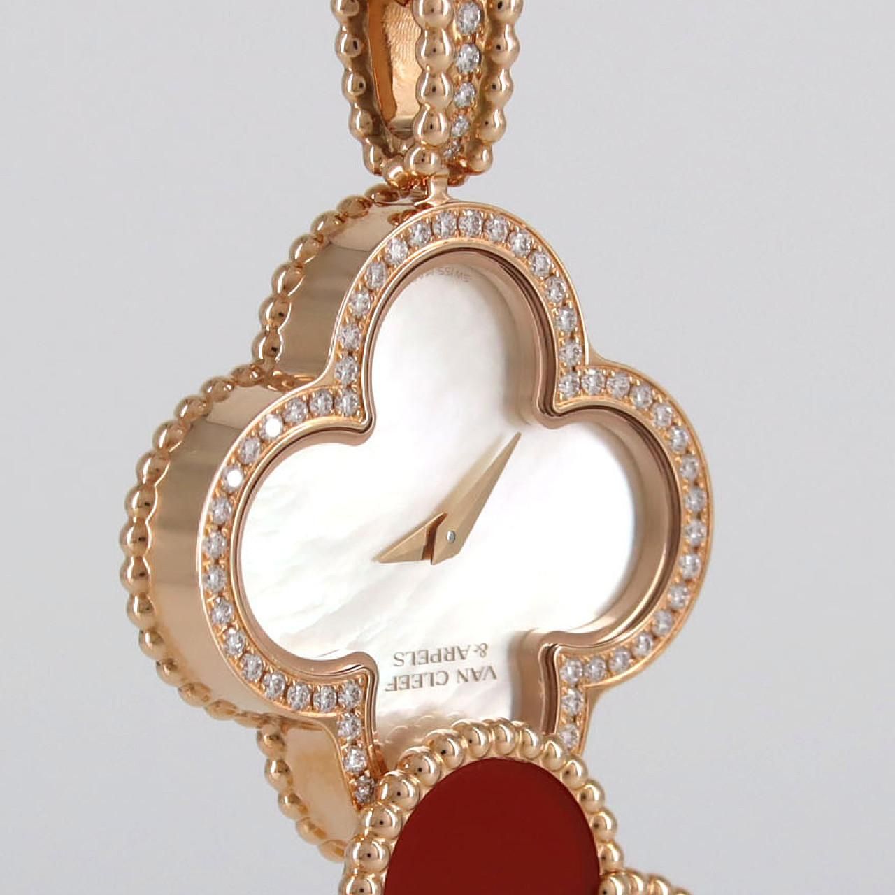 Van Cleef & Arpels Arcane Brush Cles Pendant Watch PG RG Quartz — view 2
