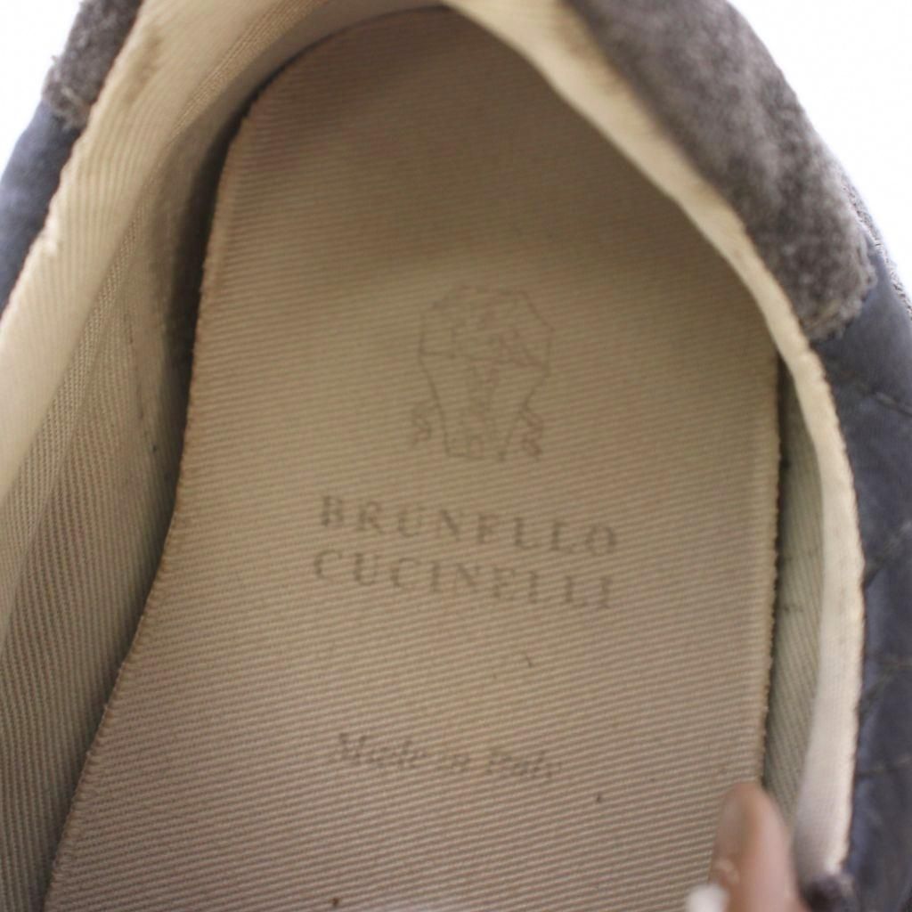 Brunello Cucinelli Sneakers Shoes Suede Gray TK — view 8