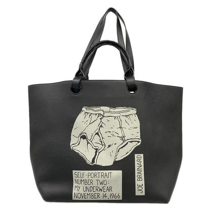 Loewe Tote Black Gray 2-Way Leather