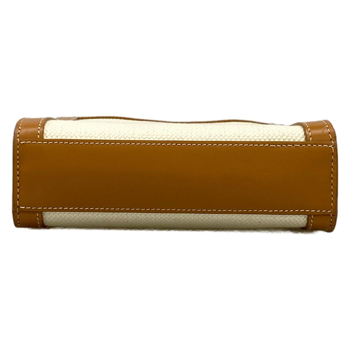 Celine Tote Mini Vertical Cover Ivory Brown Leather — view 5