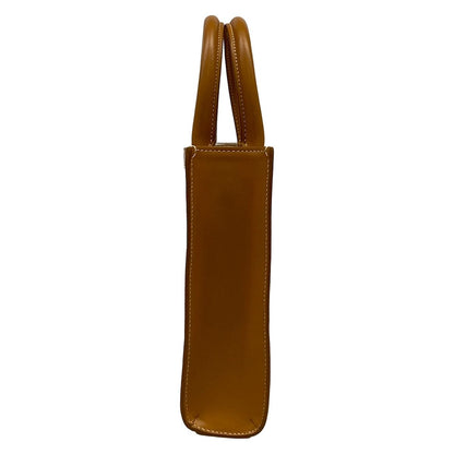 Celine Tote Mini Vertical Cover Ivory Brown Leather — view 4
