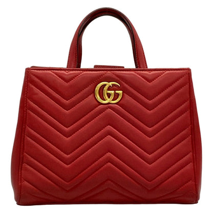 Gucci Handbag GG Marmont Red Leather