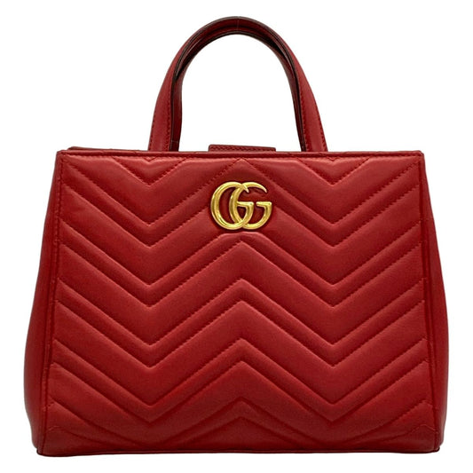 Gucci Handbag GG Marmont Red Leather
