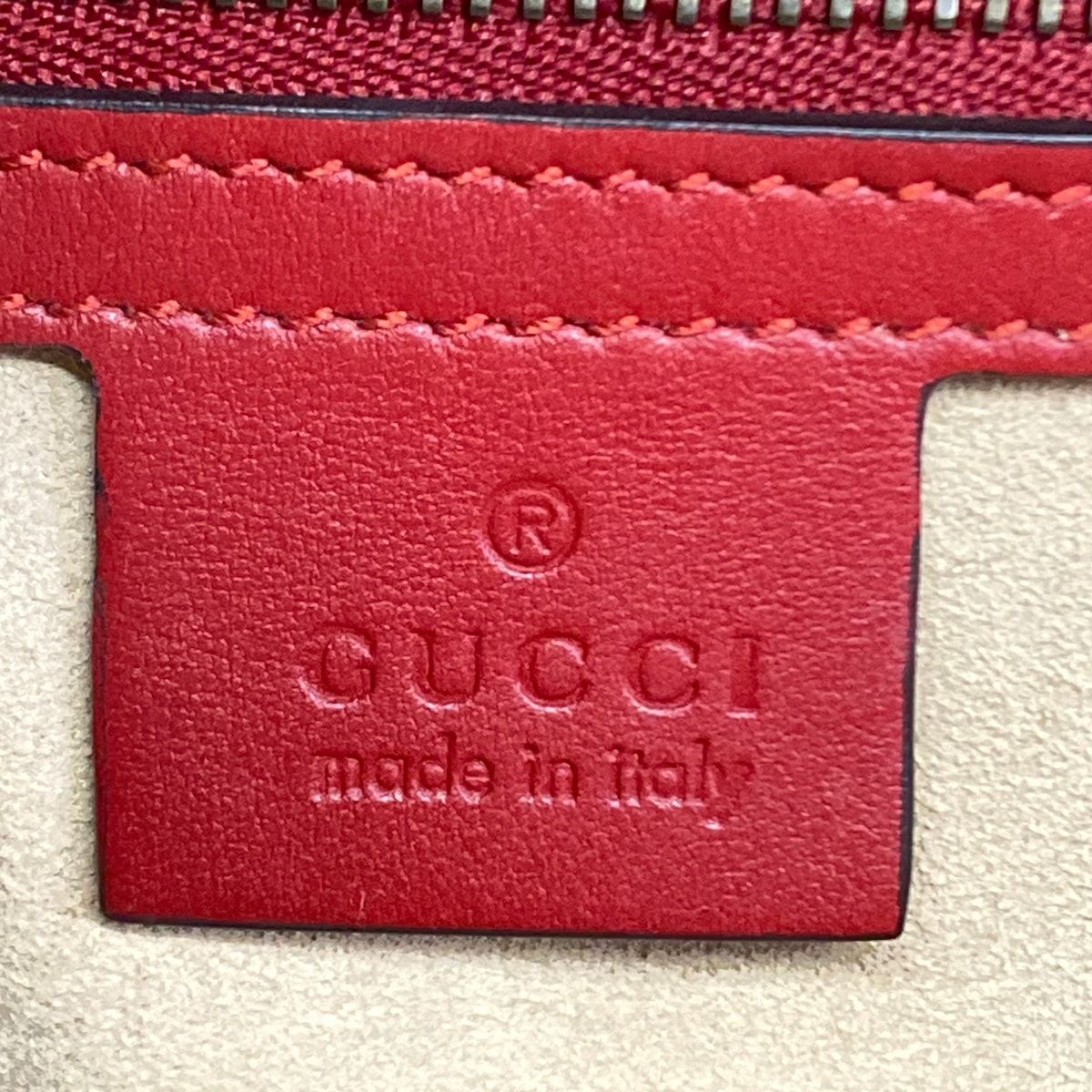 Gucci Handbag GG Marmont Red Leather — view 9