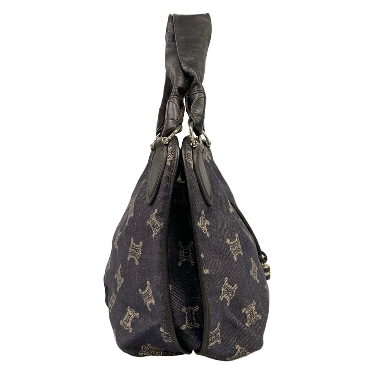 Celine Tote Bittersweet Dark Navy Ivory Black Leather — view 2