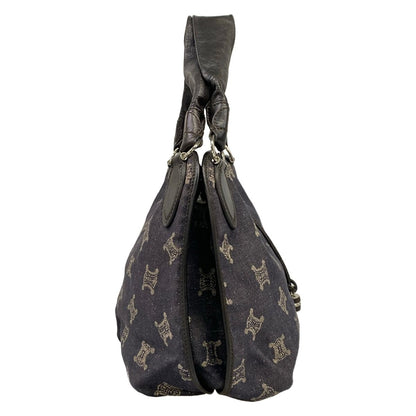Celine Tote Bittersweet Dark Navy Ivory Black Leather — view 2