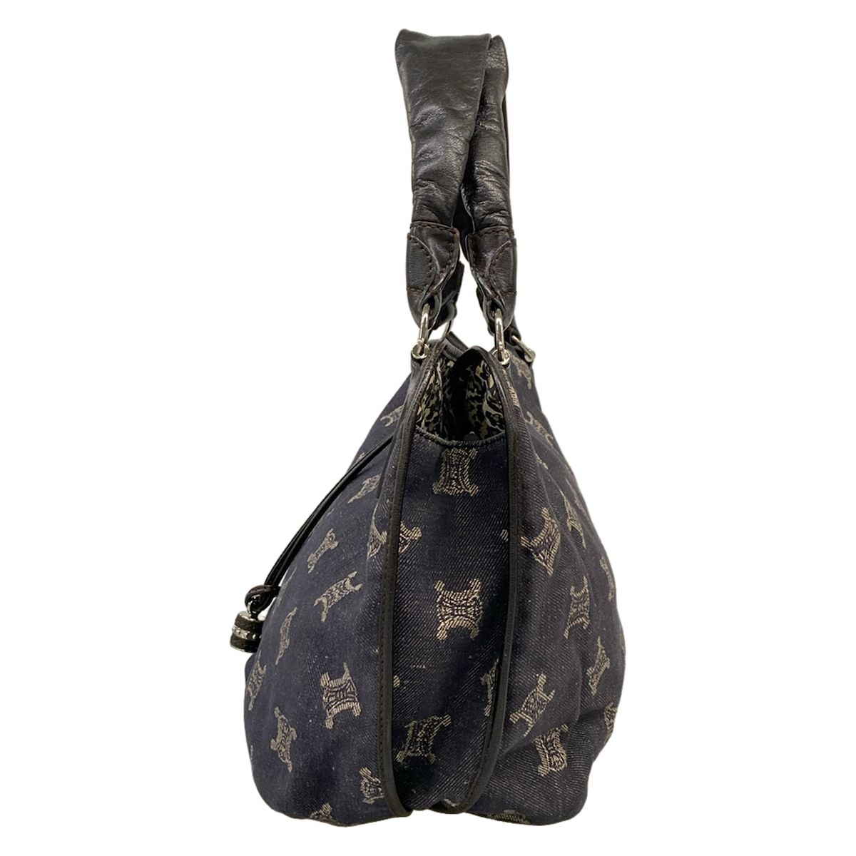Celine Tote Bittersweet Dark Navy Ivory Black Leather — view 4