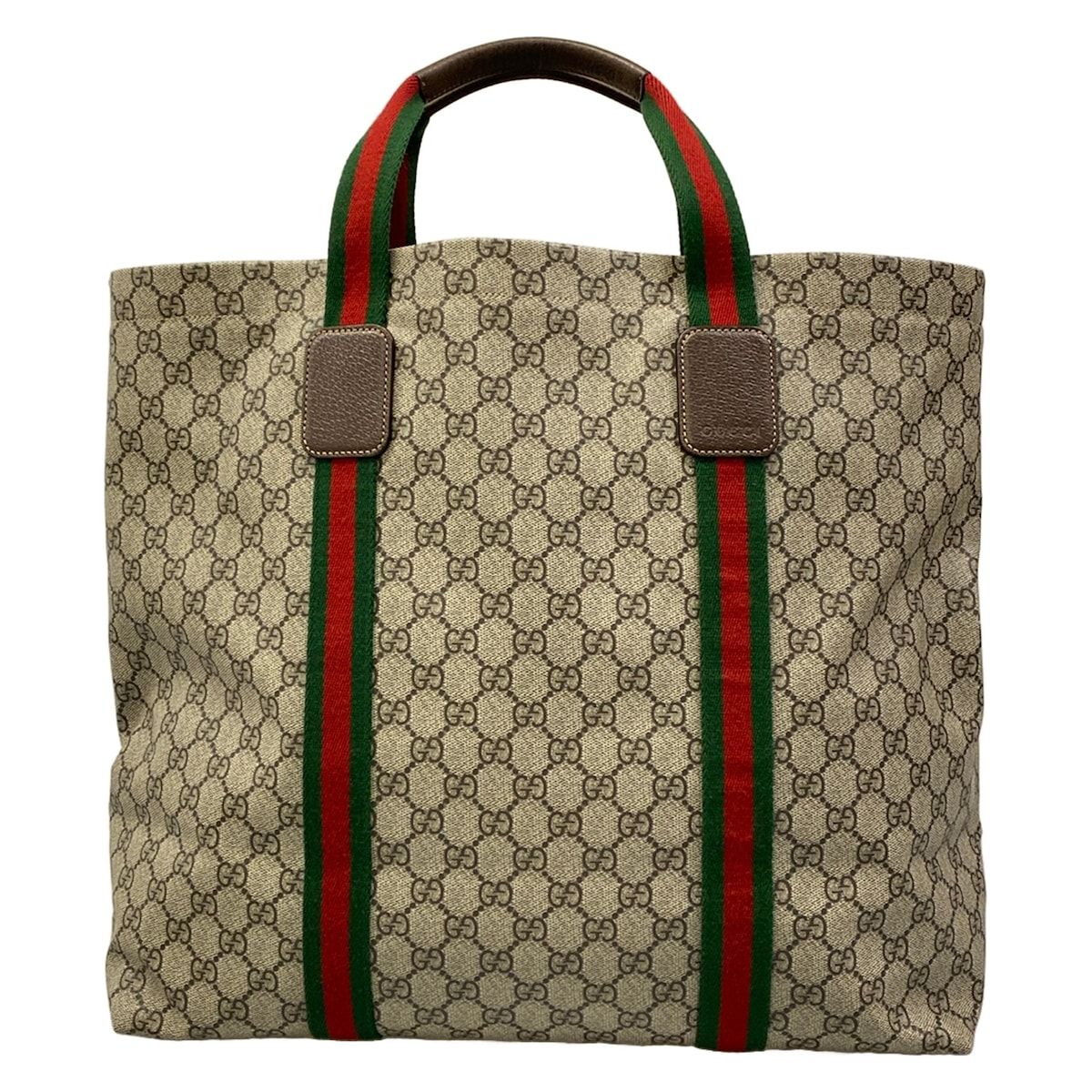 Gucci Tote GG Tenda Gray Dark Brown Multi