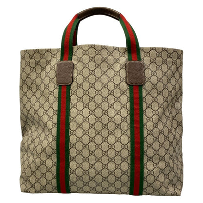 Gucci Tote GG Tenda Gray Dark Brown Multi