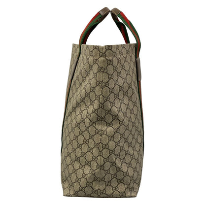 Gucci Tote GG Tenda Gray Dark Brown Multi — view 4