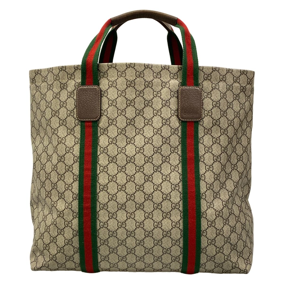 Gucci Tote GG Tenda Gray Dark Brown Multi — view 3
