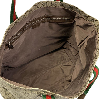 Gucci Tote GG Tenda Gray Dark Brown Multi — view 7