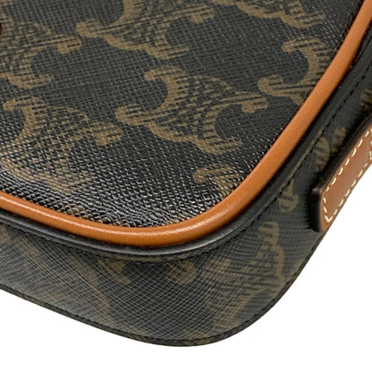 Celine Shoulder Bag Cuir Triomphe Mini Camera Black Brown — view 6