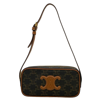Celine Shoulder Bag Cuir Triomphe Mini Camera Black Brown