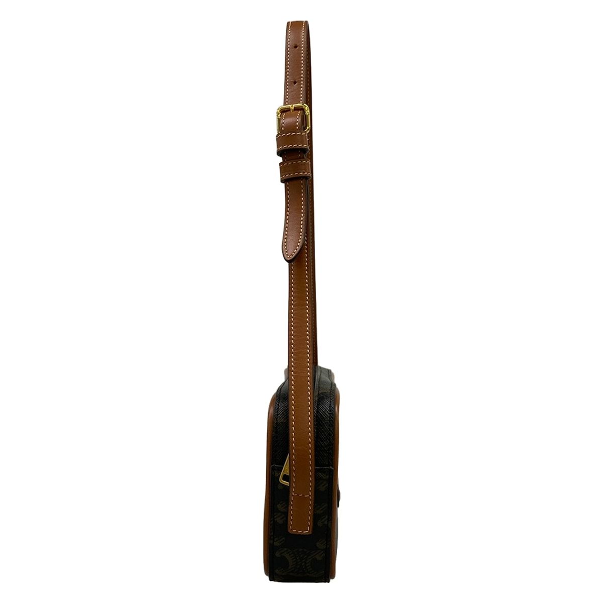Celine Shoulder Bag Cuir Triomphe Mini Camera Black Brown — view 2