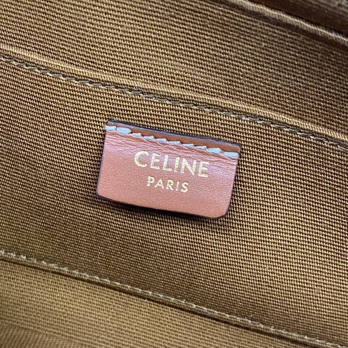 Celine Shoulder Bag Cuir Triomphe Mini Camera Black Brown — view 9