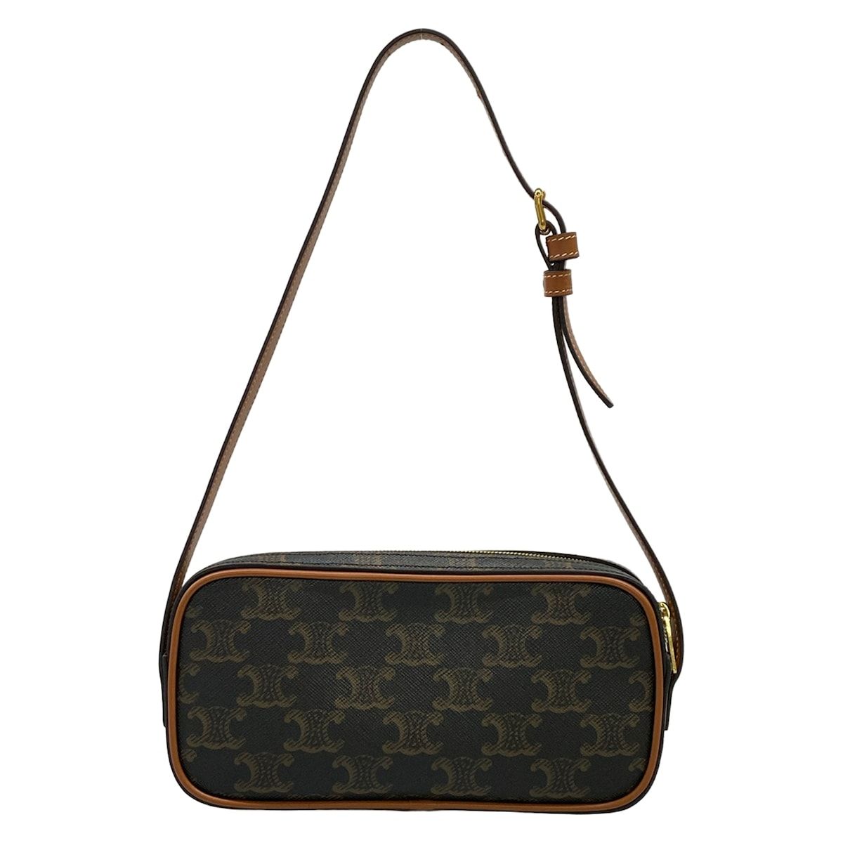 Celine Shoulder Bag Cuir Triomphe Mini Camera Black Brown — view 3