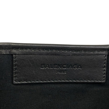 Balenciaga Tote Navy Cabas M White Black Striped Leather — view 9