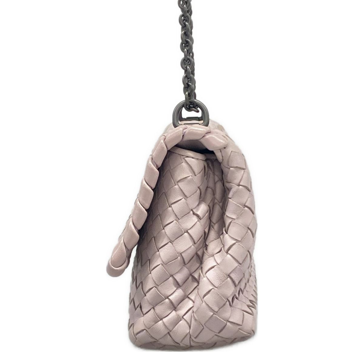 Bottega Veneta Shoulder Bag Olympia Light Purple Leather — view 4