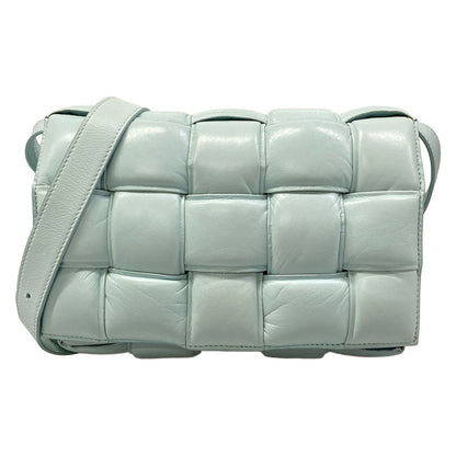 Bottega Veneta Shoulder Bag Padded Cassette Light Blue Leather