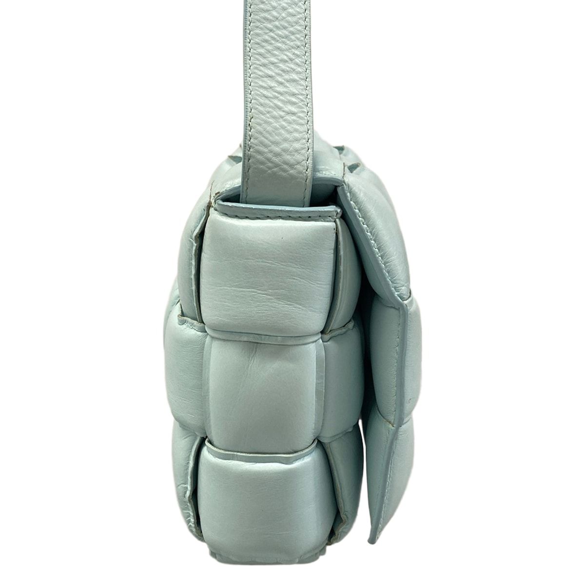 Bottega Veneta Shoulder Bag Padded Cassette Light Blue Leather — view 2