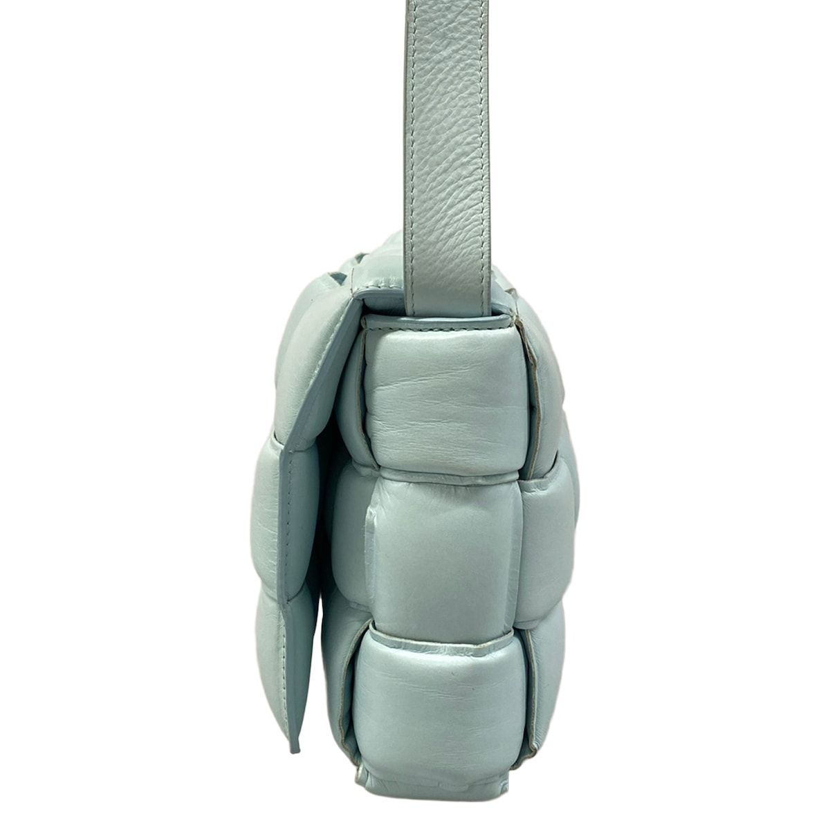 Bottega Veneta Shoulder Bag Padded Cassette Light Blue Leather — view 4