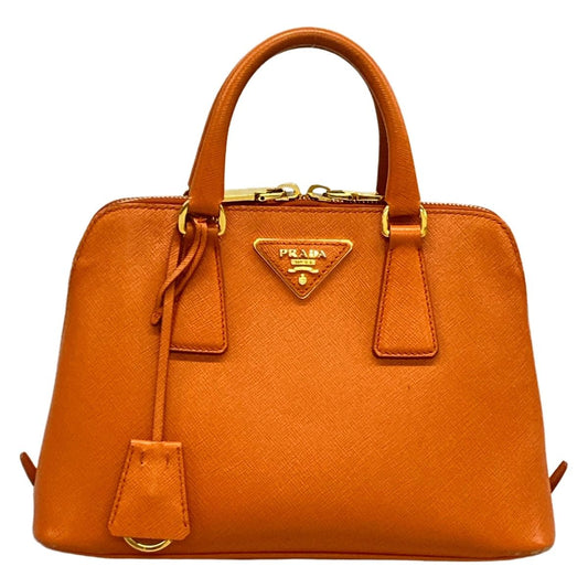 Prada Handbag Promenade Small Orange Leather
