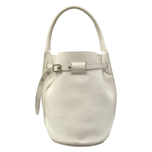 Celine Handbag Big Bag Bucket White Leather
