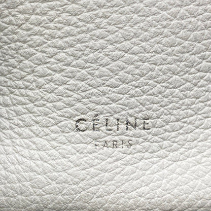 Celine Handbag Big Bag Bucket White Leather — view 9