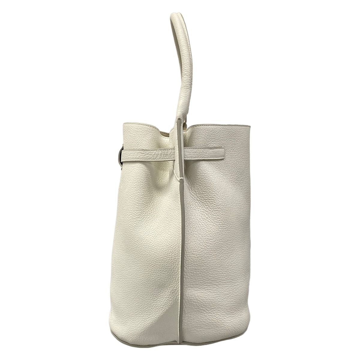 Celine Handbag Big Bag Bucket White Leather — view 4