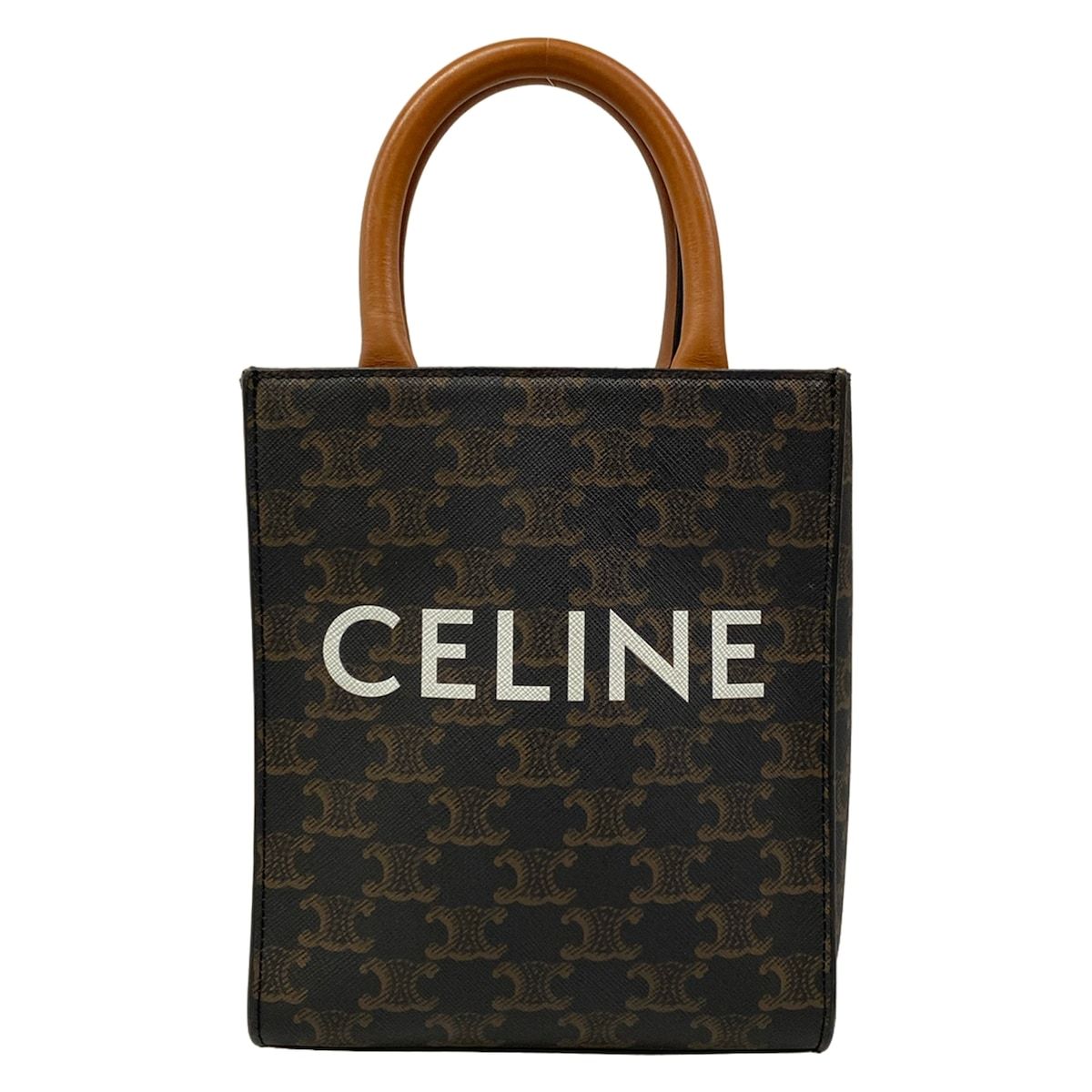 Celine Tote Mini Vertical Cover Black Brown