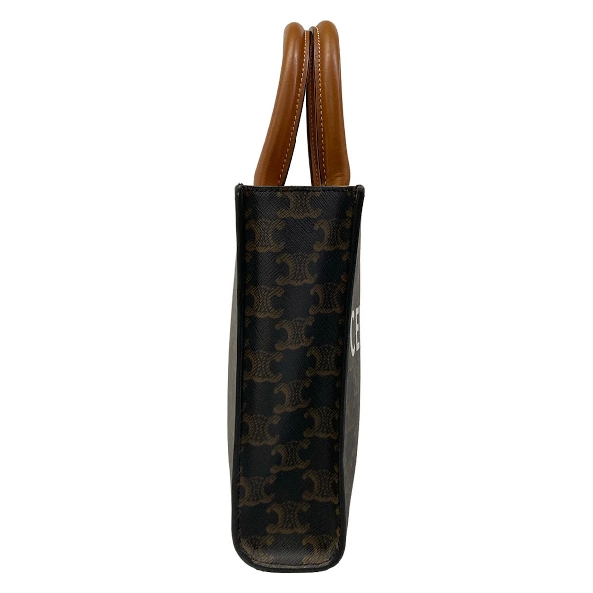 Celine Tote Mini Vertical Cover Black Brown — view 2