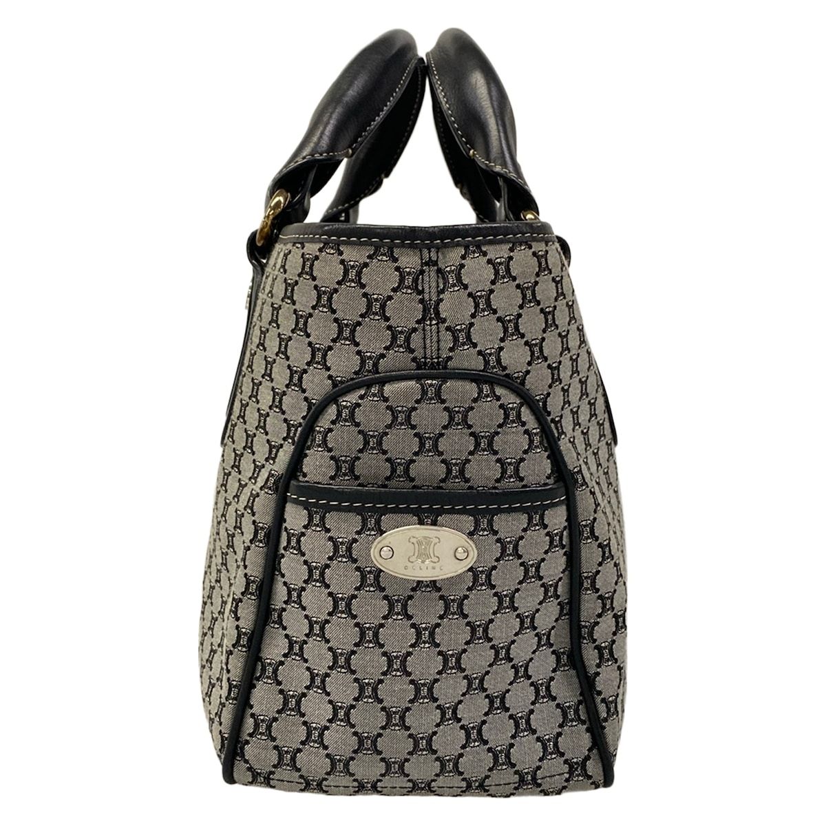 Celine Tote Boogie Gray Black Leather — view 4