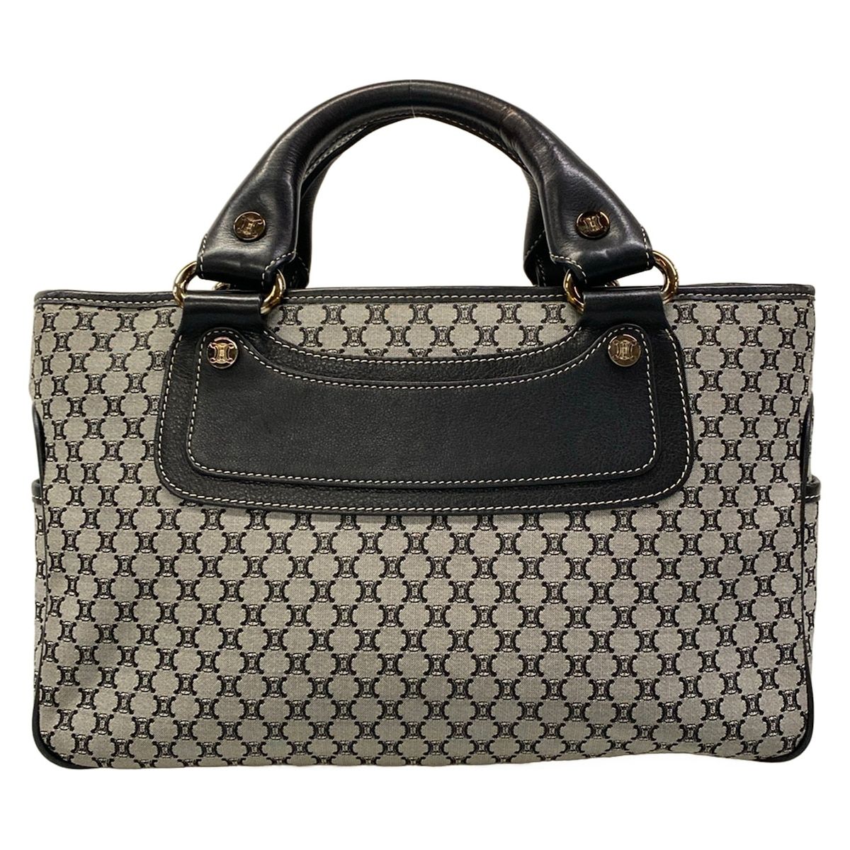 Celine Tote Boogie Gray Black Leather
